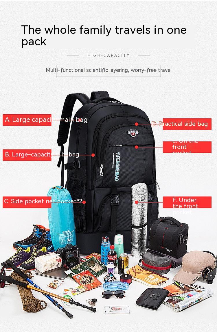 Men's Big Travel Tourist Mountaineering Outdoor Large Capacity Luggage Backpack