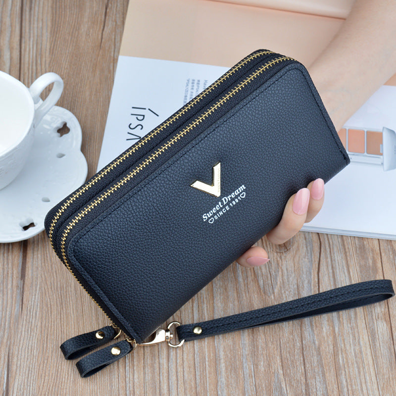 Large Capacity Double Layer Wallet Mobile Phone Bag