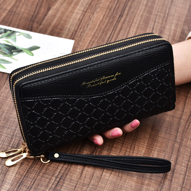 Large-Capacity Double Zipper Clutch Wallet Female Double-Layer Clutch Wallet