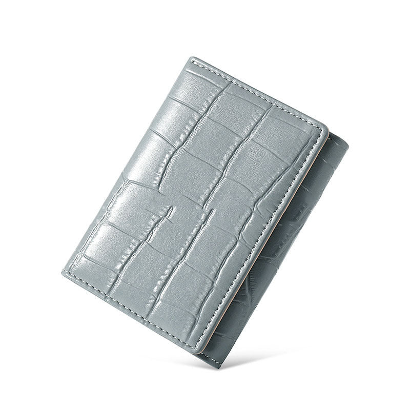 Fashion Simple Short Buckle Tri-fold Wallet