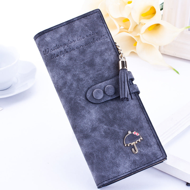 Lady's umbrella purse women long zipper wallets Korean plate handbag Taobao fast selling sanding Wallet