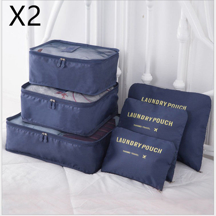 6 PCS Travel Storage Bag Set for Clothes Tidy Organizer