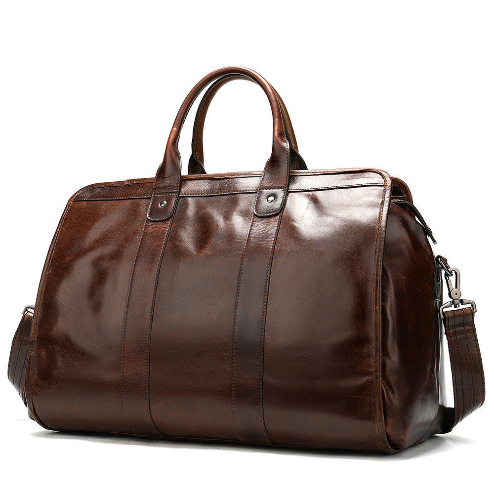 First Layer Cowhide Retro Large-capacity Travel Bag