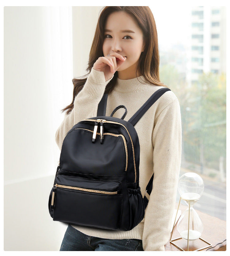 Waterproof Oxford Backpack Women Black School Bags