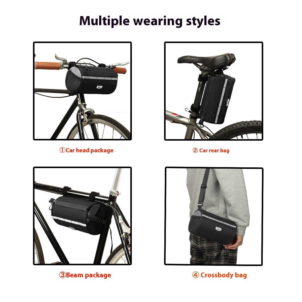 Large Capacity Folding Front Beam Mountain Bike Pannier Bag Accessories Cycling Fixture