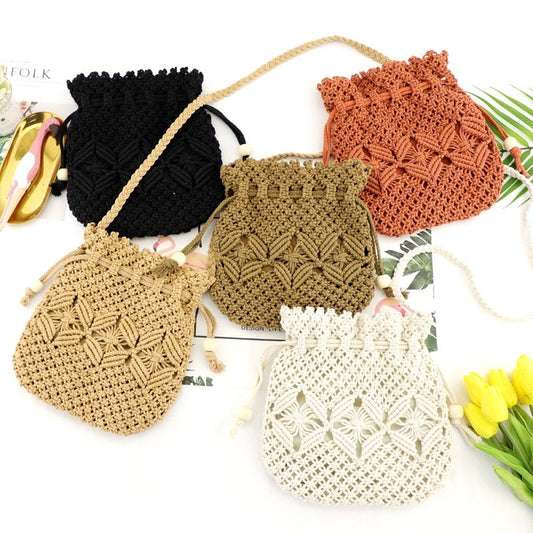 Knitted Tassel Bag Beach Women Bag woven Bag