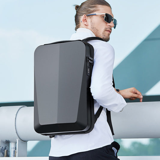 Business Backpack Men's Plastic Hard Case Computer Bag