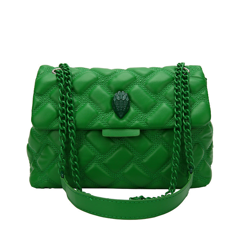 Plaid Embossed Chain Personality Shoulder Bag