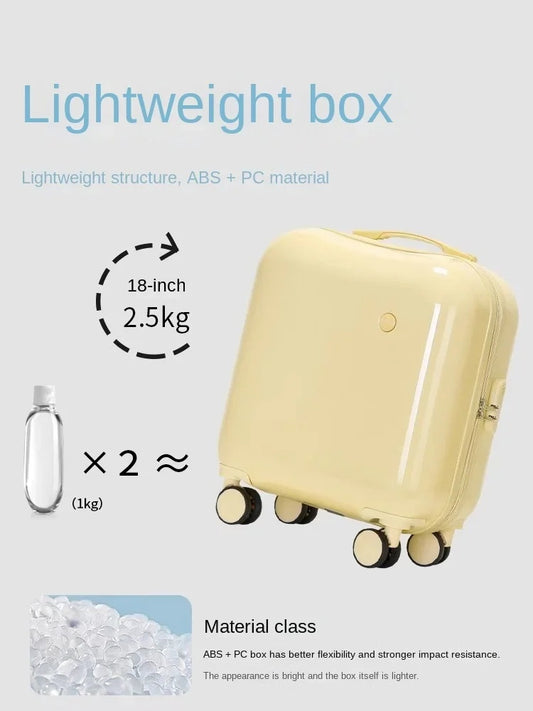 Mini Cute Suitcase Ladies Small Lightweight Luggage Boardable Trolley Case Universal Silent Wheel Suitcase For Children