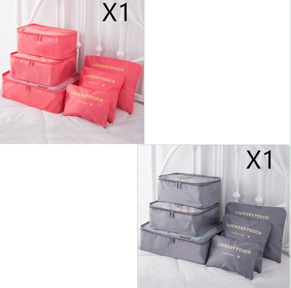 6 PCS Travel Storage Bag Set for Clothes Tidy Organizer