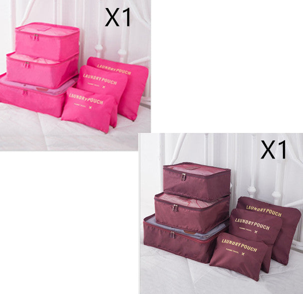 6 PCS Travel Storage Bag Set for Clothes Tidy Organizer