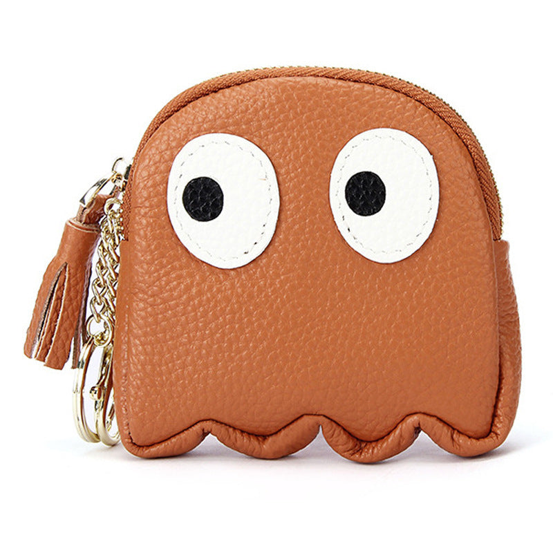 Genuine Leather Coin Purse Mini Cute Cowhide Coin Bag