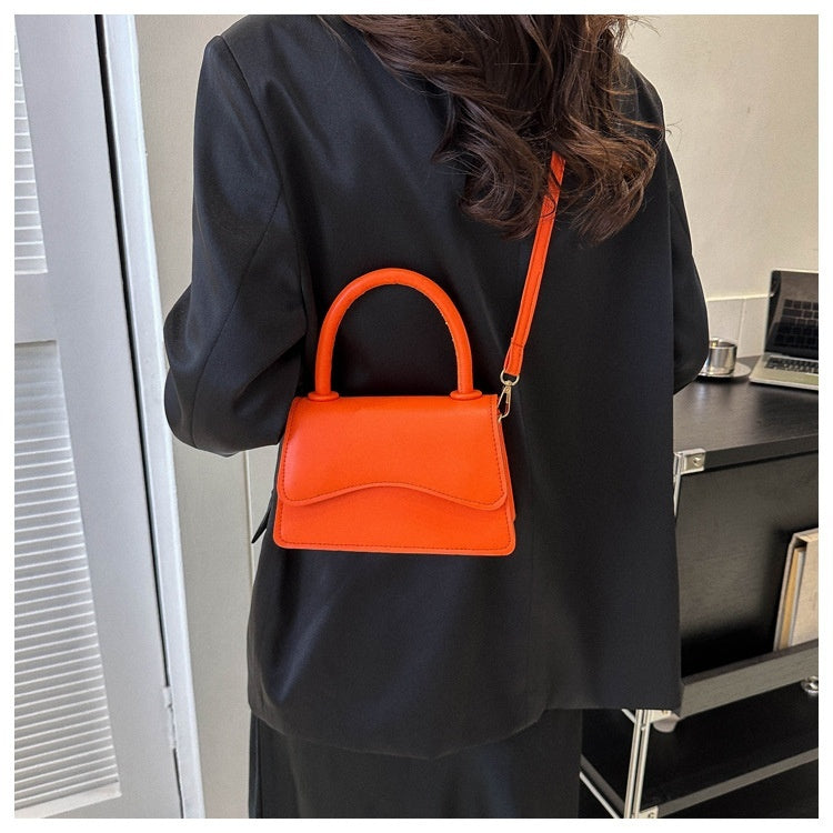 Fashion Messenger Bag Simple Solid Color Tote