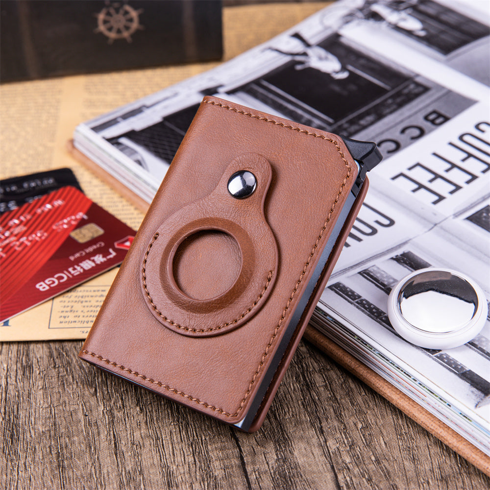 Men's Anti-theft Swipe Card Holder Tracker Hole