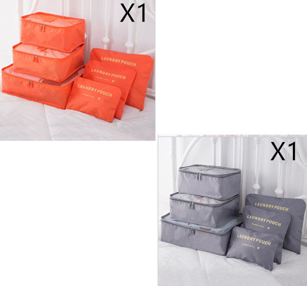 6 PCS Travel Storage Bag Set for Clothes Tidy Organizer