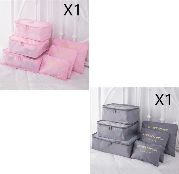 6 PCS Travel Storage Bag Set for Clothes Tidy Organizer