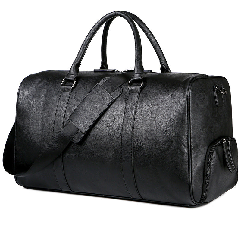 European And American Men's Leather Retro Handbag Large Capacity