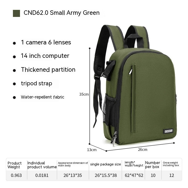 Casual DSLR Camera Bag Solid Color Nylon Camera Bag