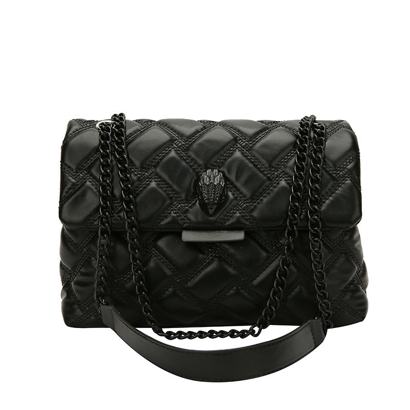 Plaid Embossed Chain Personality Shoulder Bag